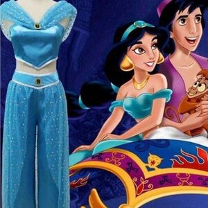 Glittering Blue Princess Costume Set